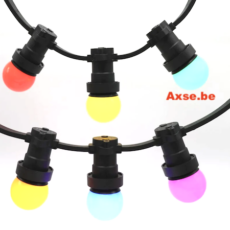 Lichtslinger 25m Festoon Colored Changing Led Lights E27 (Schuko + link)
