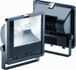 HQI 400W white floodlight outdoor with Asymmetrical Reflector + hook ( Schuko)