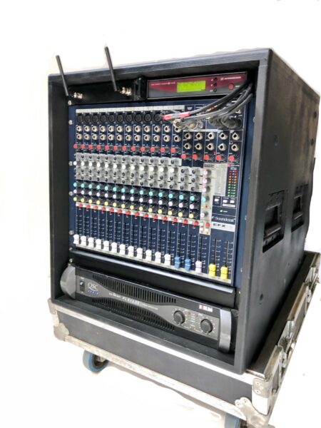 PAMIX Soundcraft Epm12 + Sennheiser EW100 + Amp QSC PLX1602