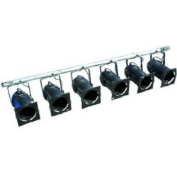 Par 64 6-bar Black 1000W + 2Hook + safty (Harting 16P)