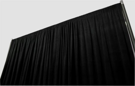 BACKDROP CS Black Drape  Width 4m Height 4m